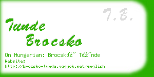 tunde brocsko business card